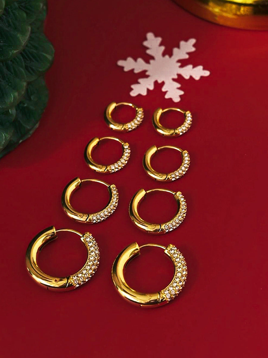 Twinkle Split Ohrringe Set Gold