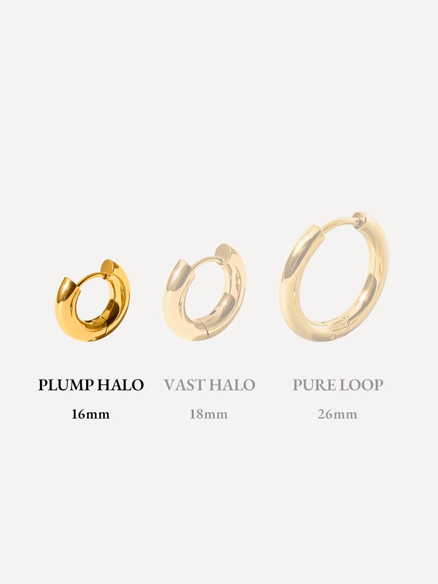 16mm Plump Halo Earrings