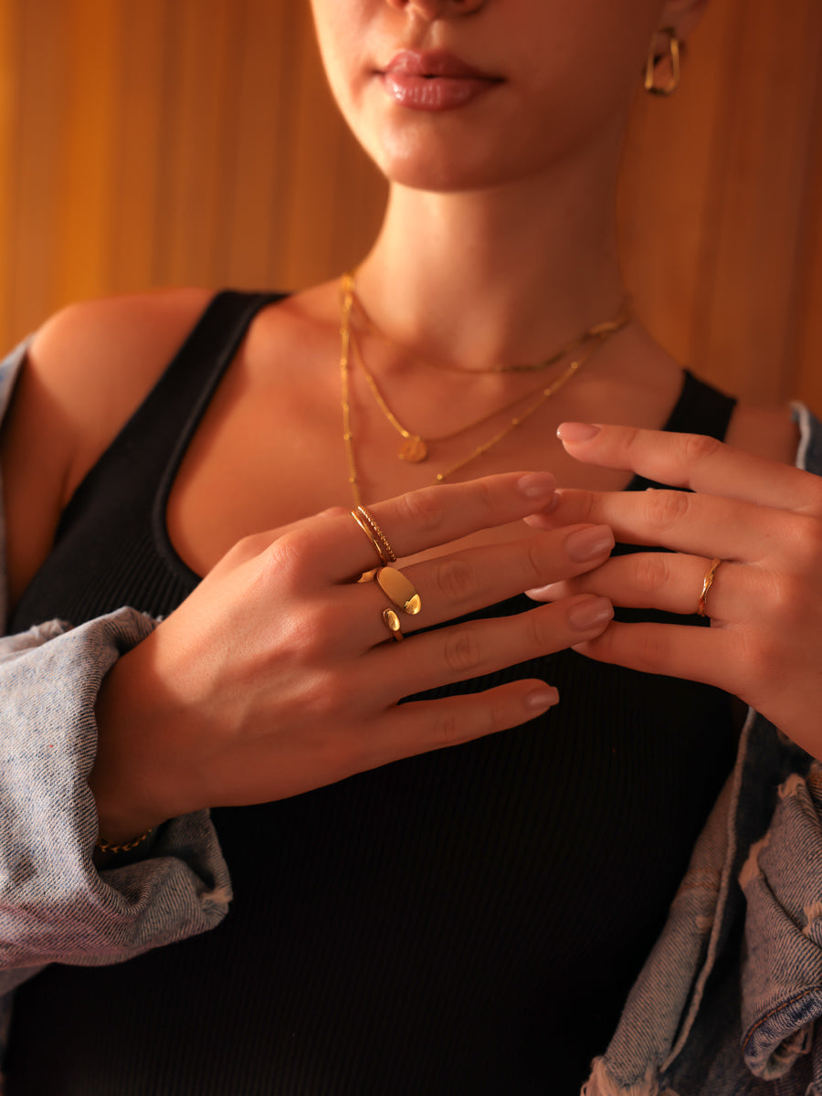 Oval Curve Ring