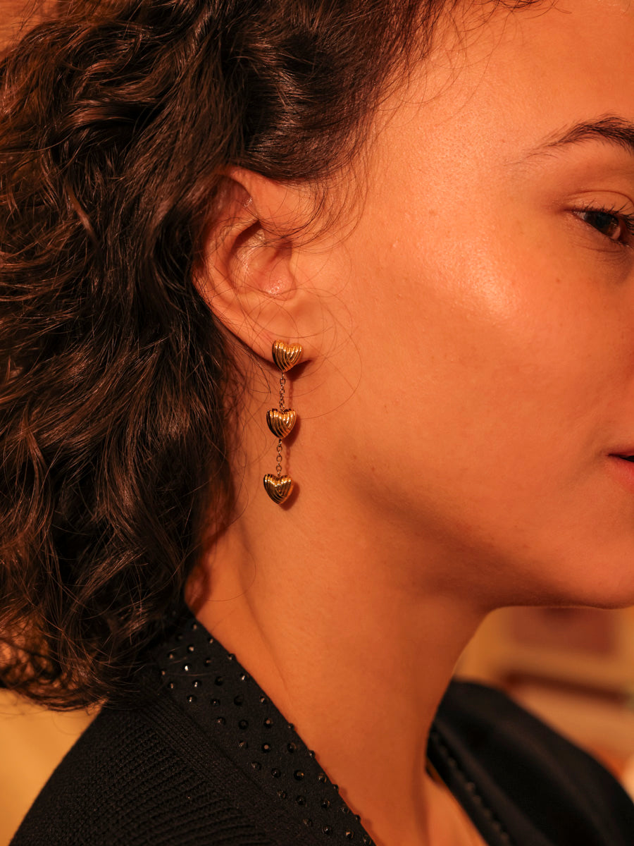 Trio Hearts Ohrringe