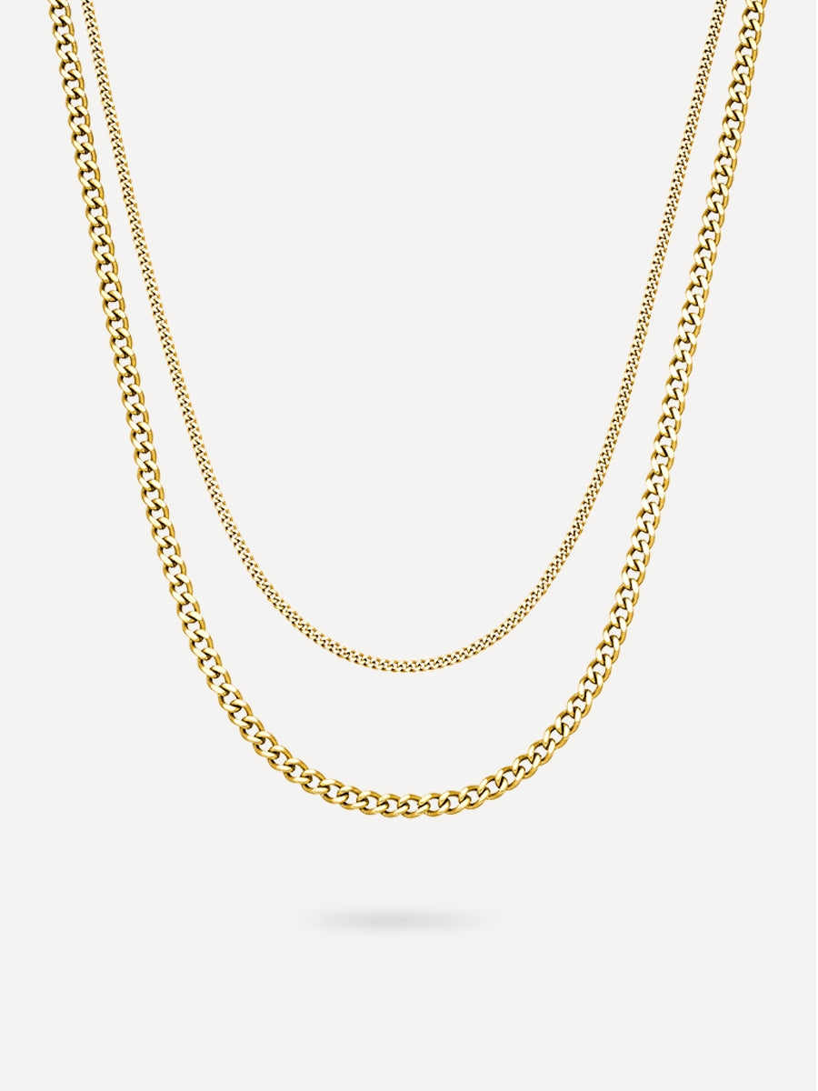 Double Trouble Kette - Gold