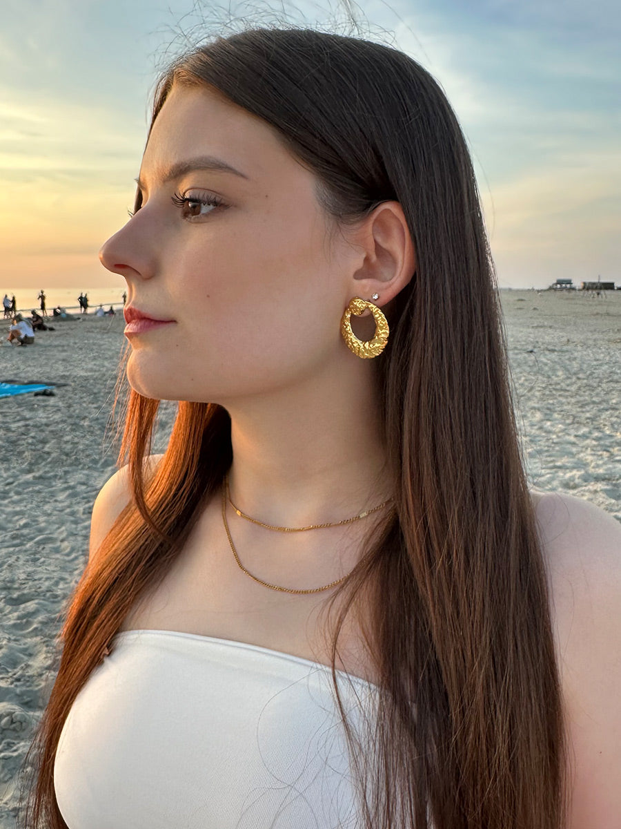 Rocked Moon Earrings