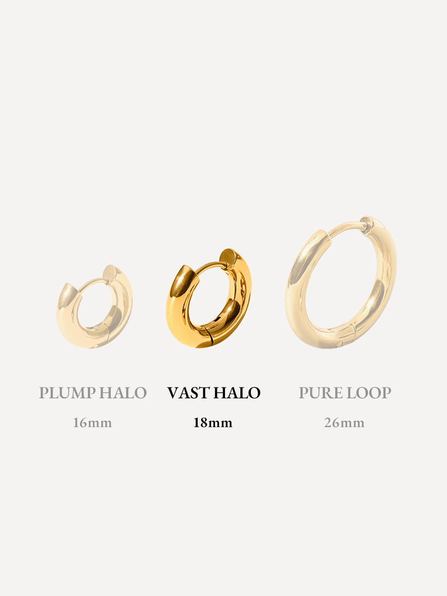 18mm Vast Halo Earrings