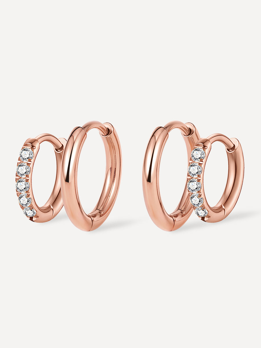 Slim & Shine Hoops Earrings Set