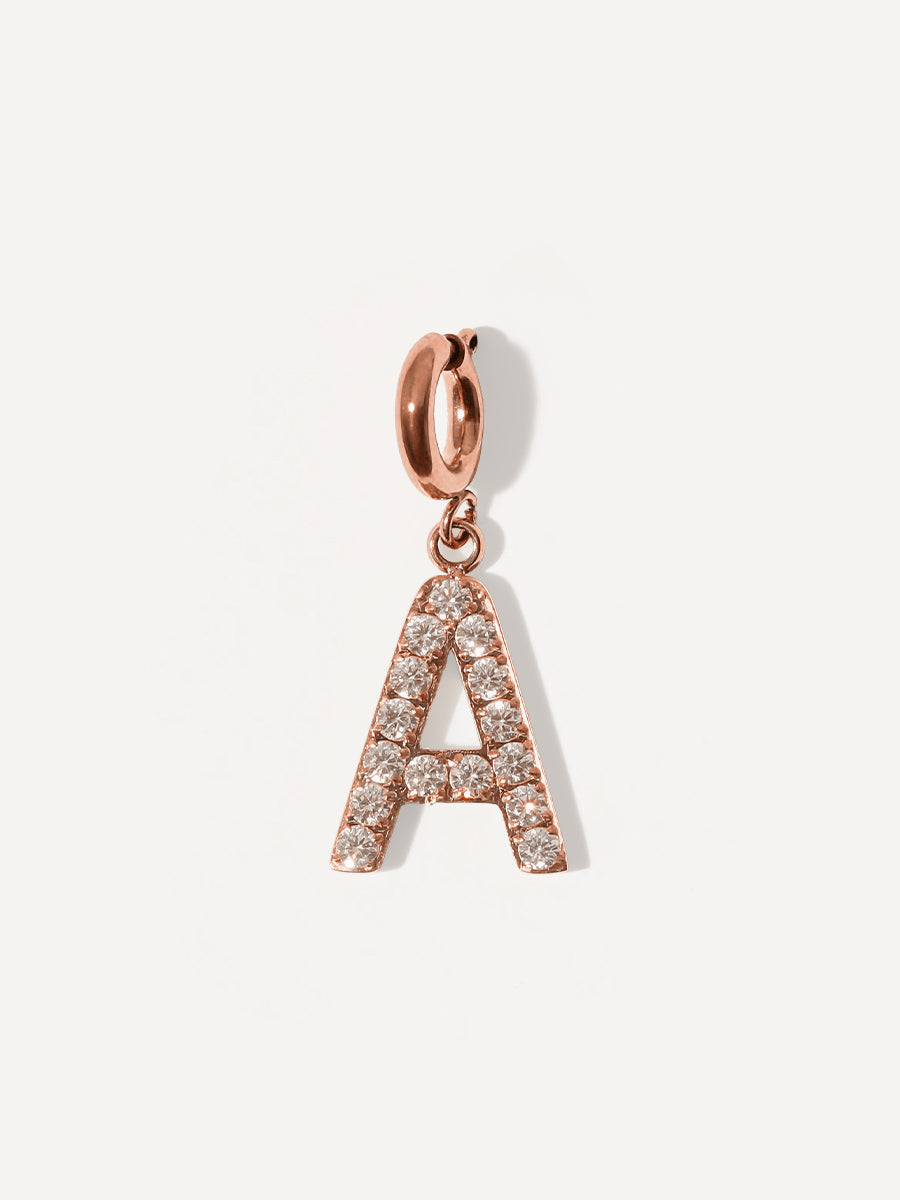 Brilliant Letter Ketten-Charm - A