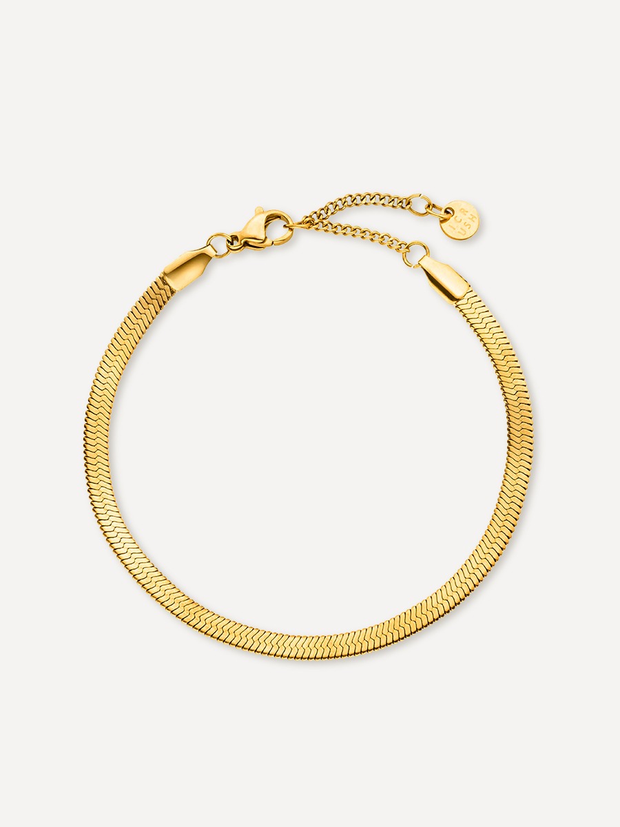 Wide Sleek Armband - Gold