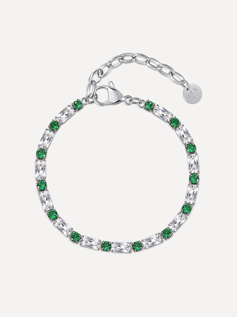 Green Circle ARMBAND Silber