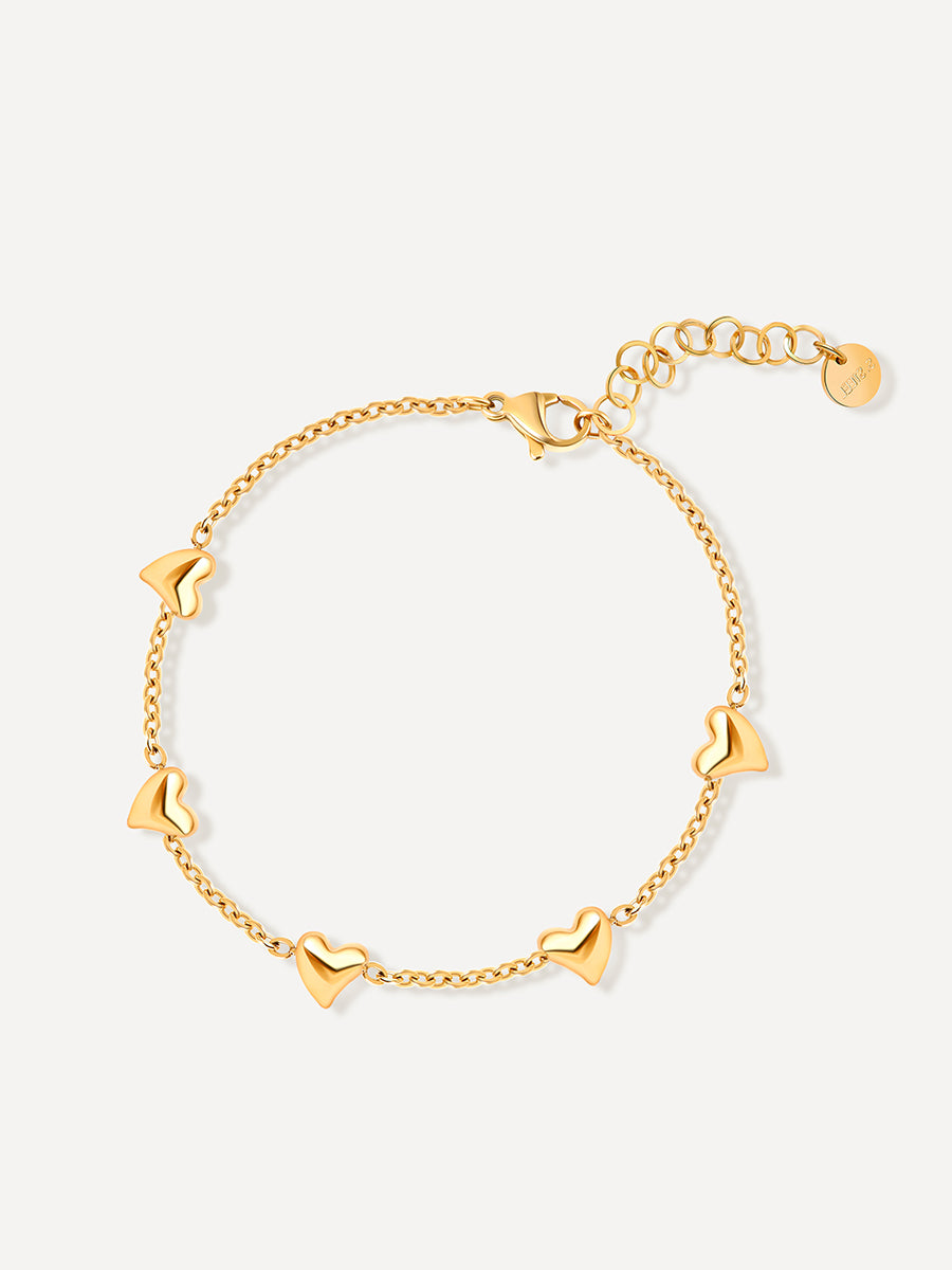 Lovely Heart ARMBAND Gold