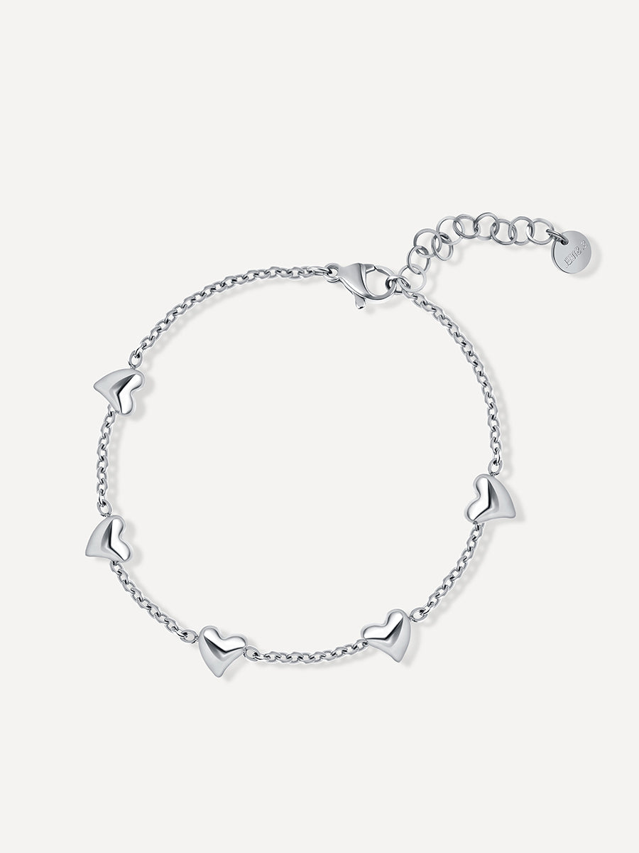 Lovely Heart ARMBAND Silber