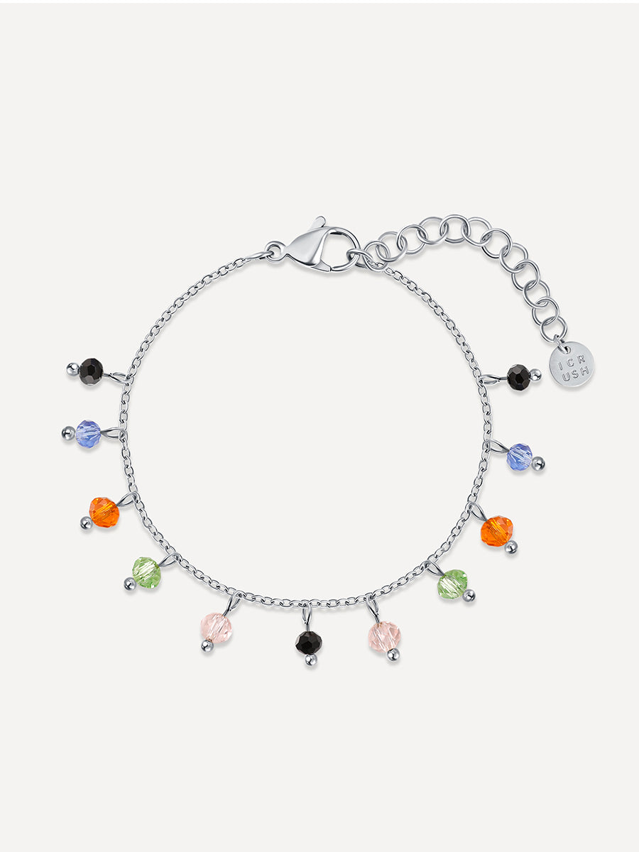 Bunt Stone ARMBAND Silber