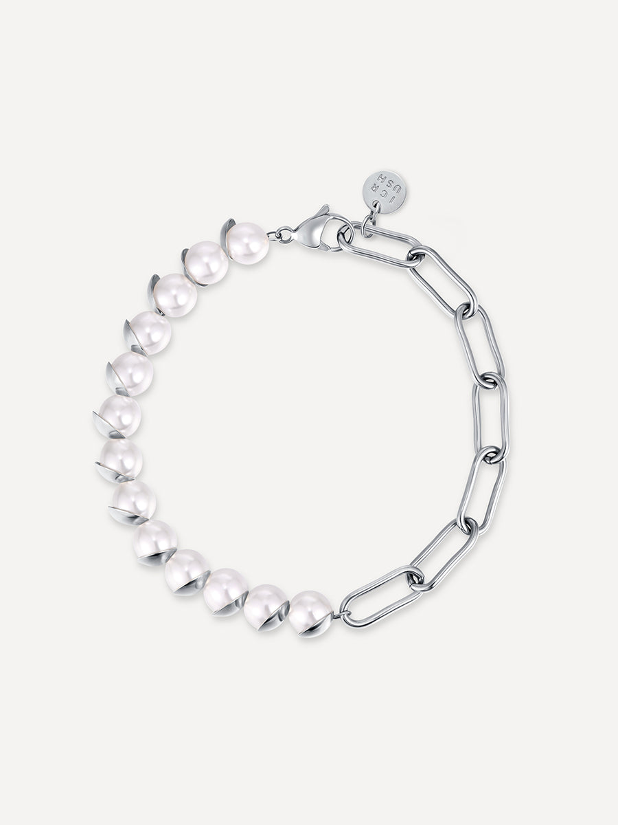 Dreamer Asymmetrical Pearl ARMBAND Silber