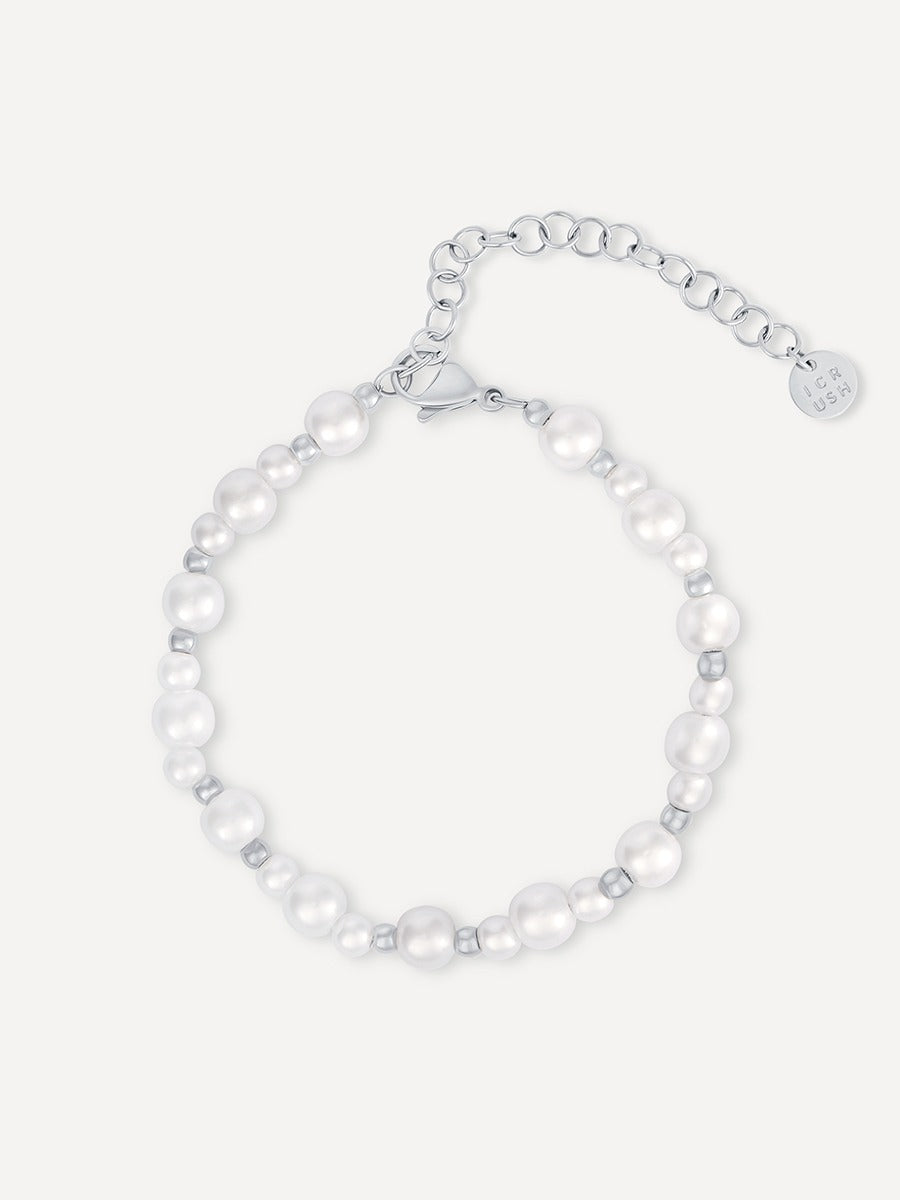 Beaded Pearl ARMBAND Silber