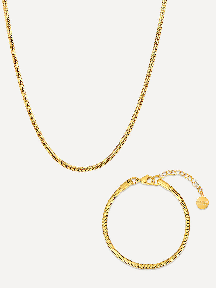 Round Sleek Set Gold