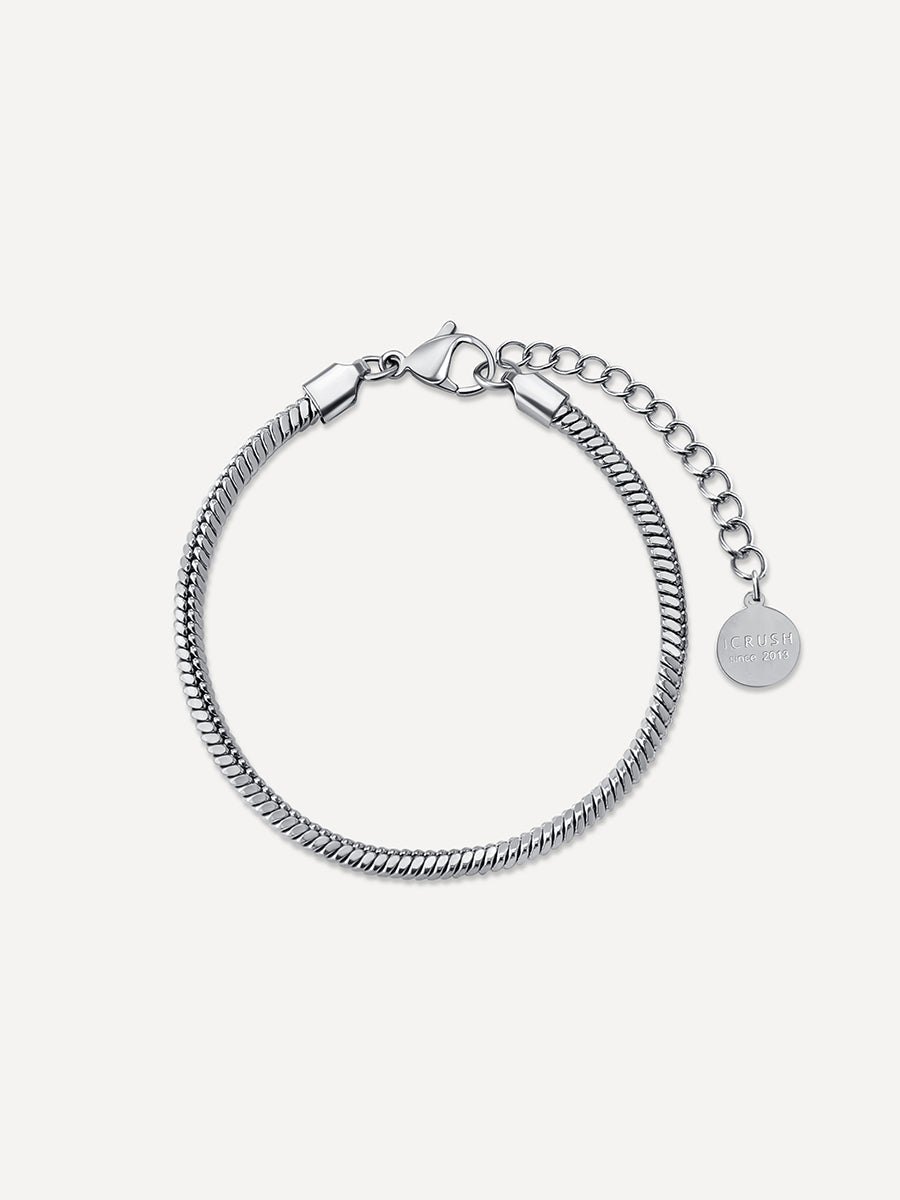 Classic Round Sleek ARMBAND Silber