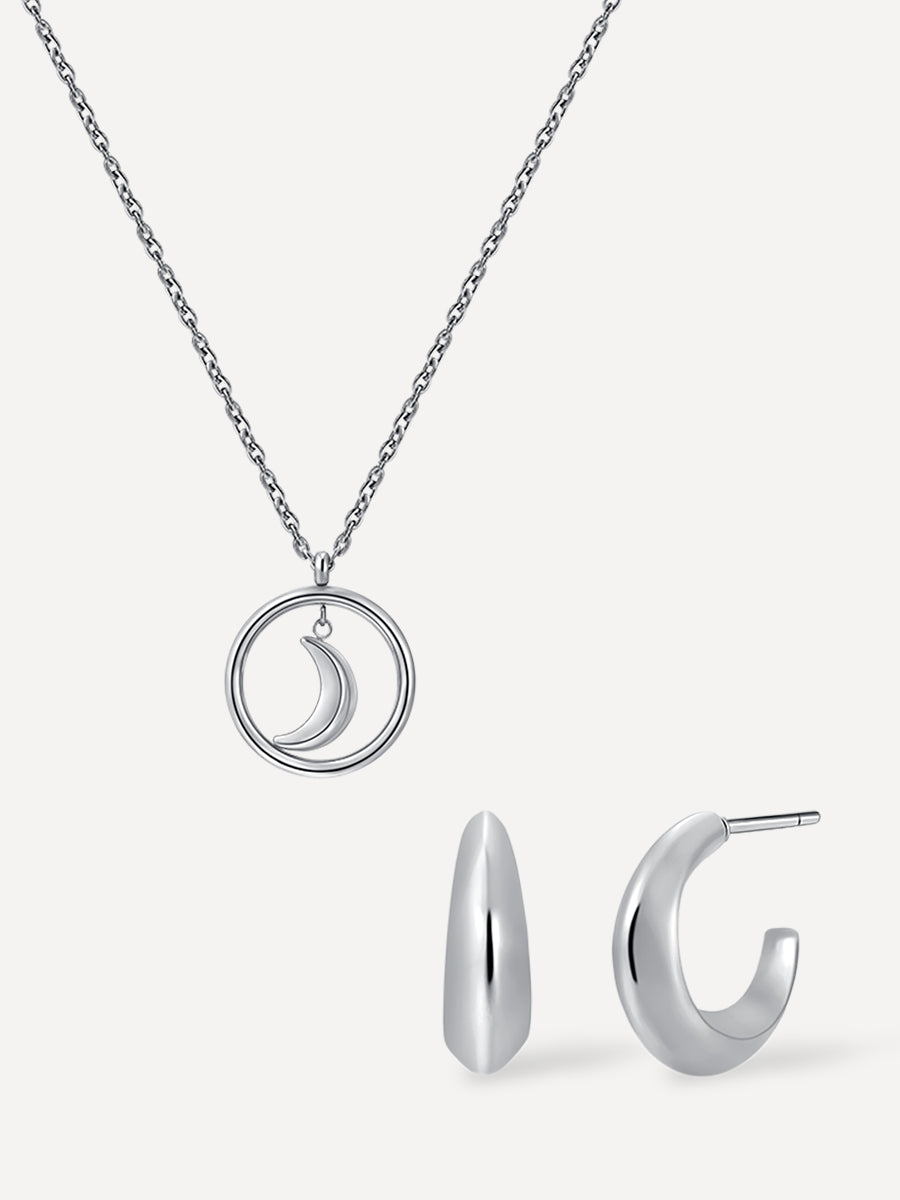 Dancing Crescent Set SILBER