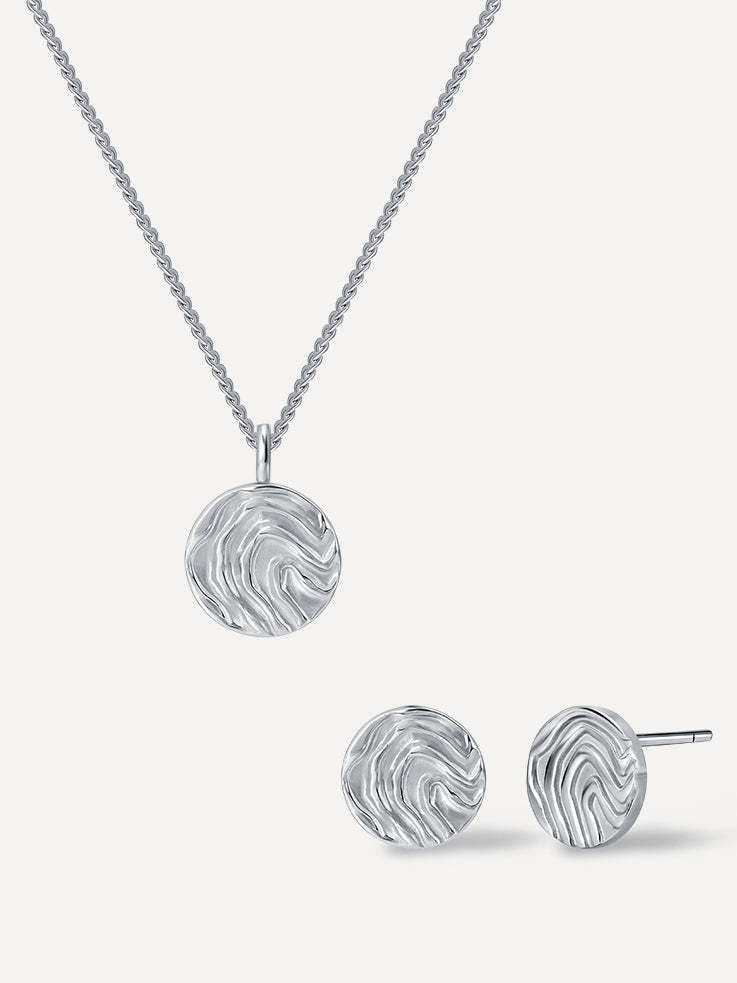 Heart Ripples Set SILBER