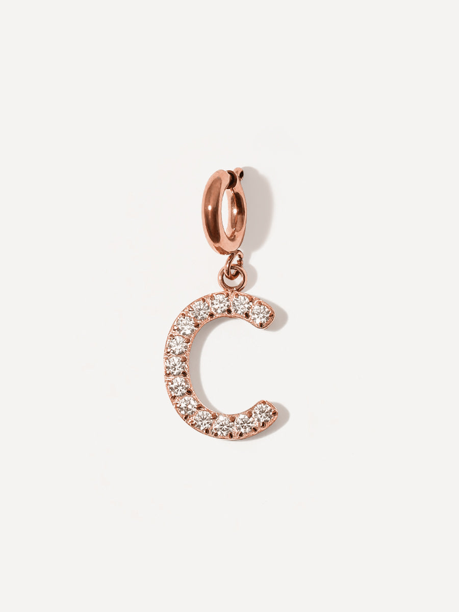 Brilliant Letter Ketten-Charm - C