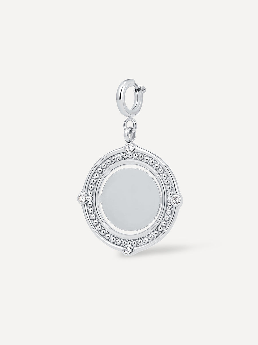 Moon Phase Luminous Star Charm Silber