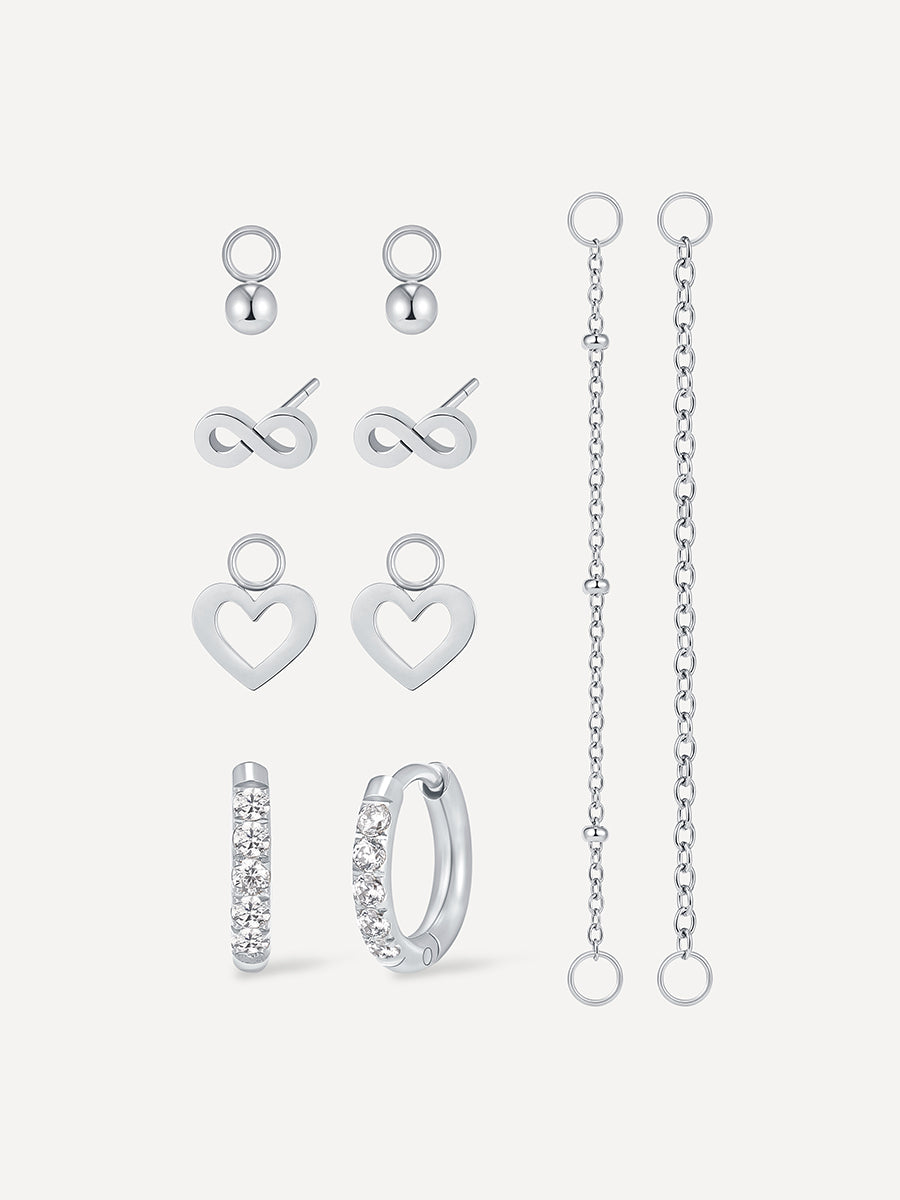Infinite Love Charm Silber