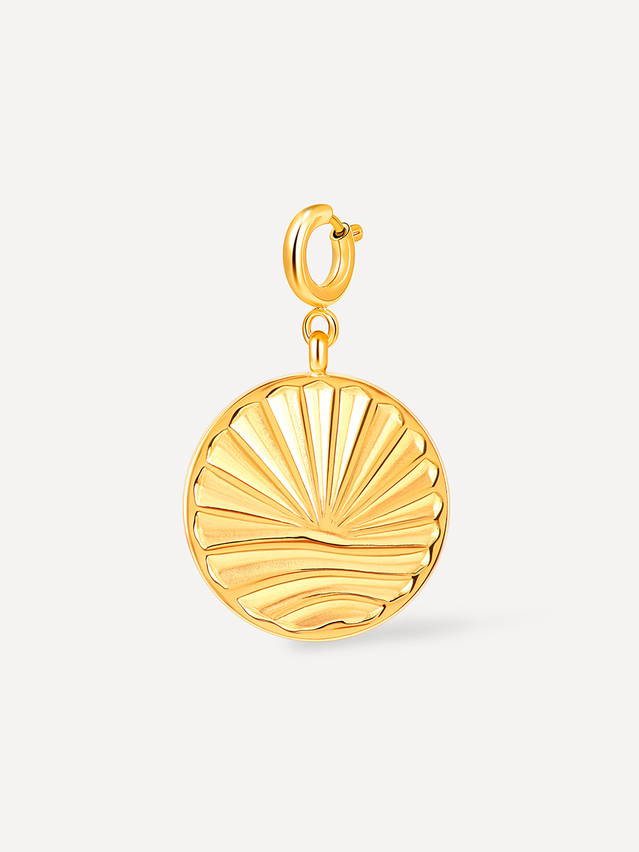 Sunset Ripple Charm Gold