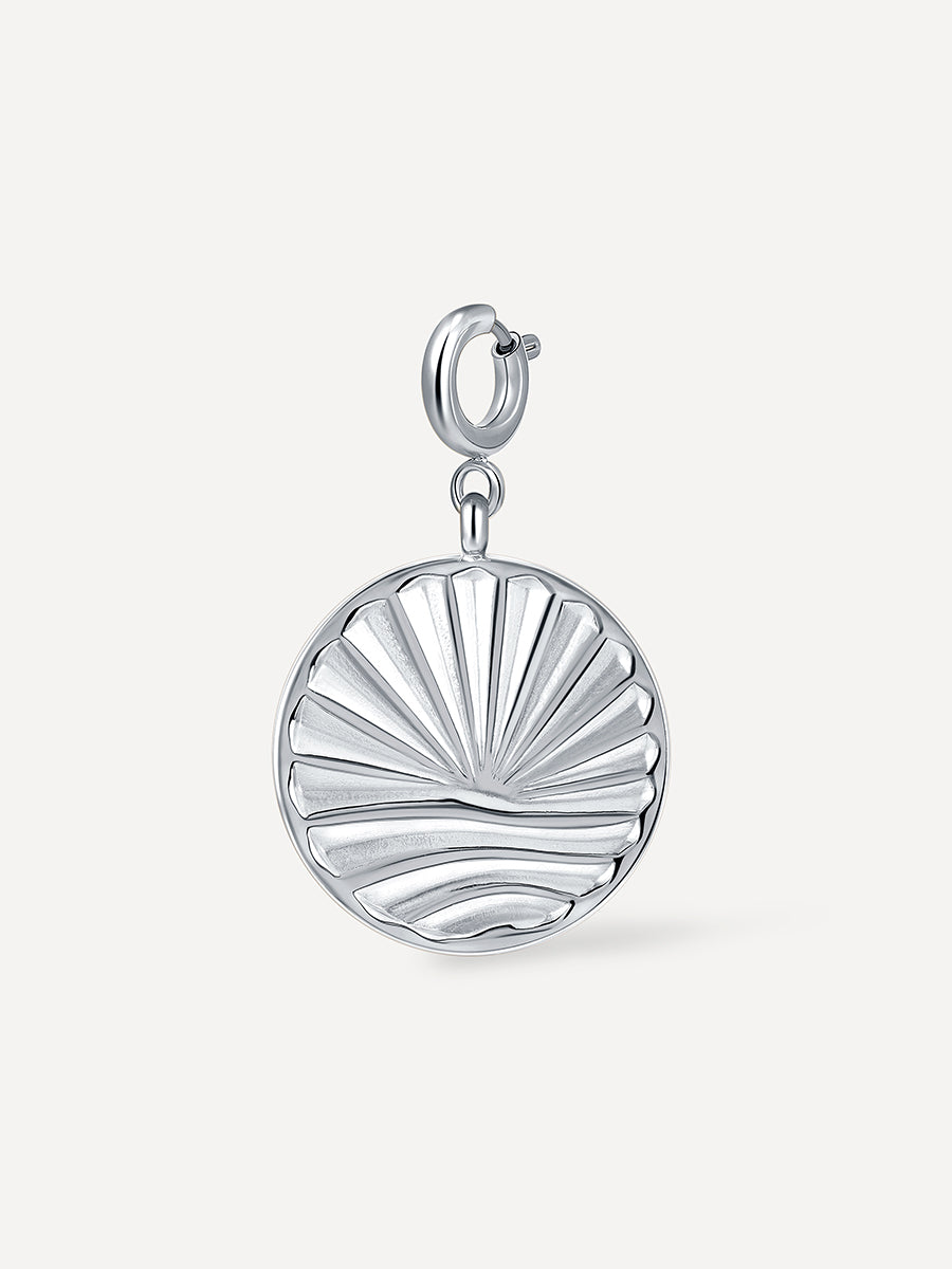 Sunset Ripple Charm Silber