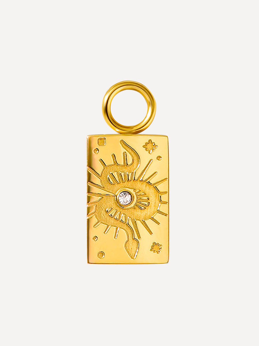 11x7mm Lucky Amulet Charm Gold