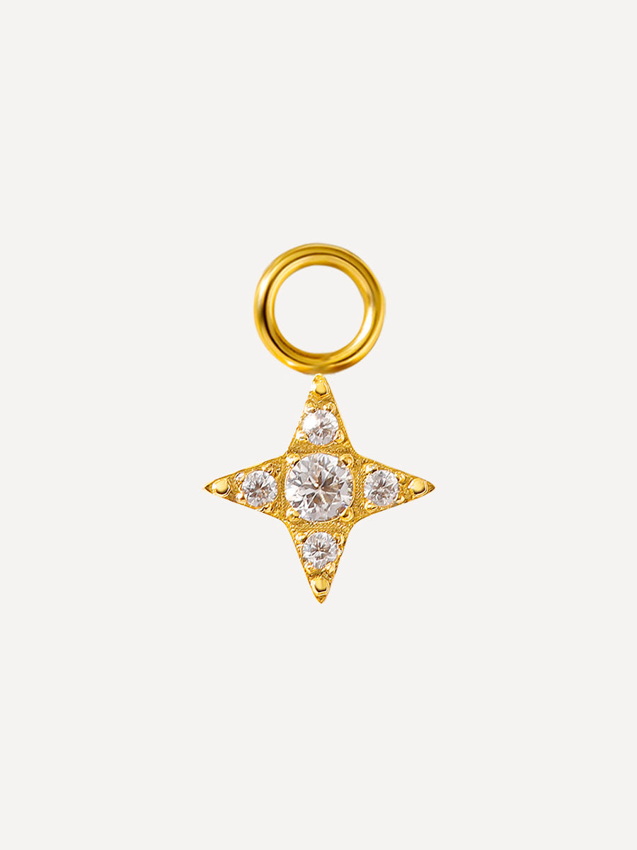 8,5x8,5mm Eternal Polaris Charm Gold