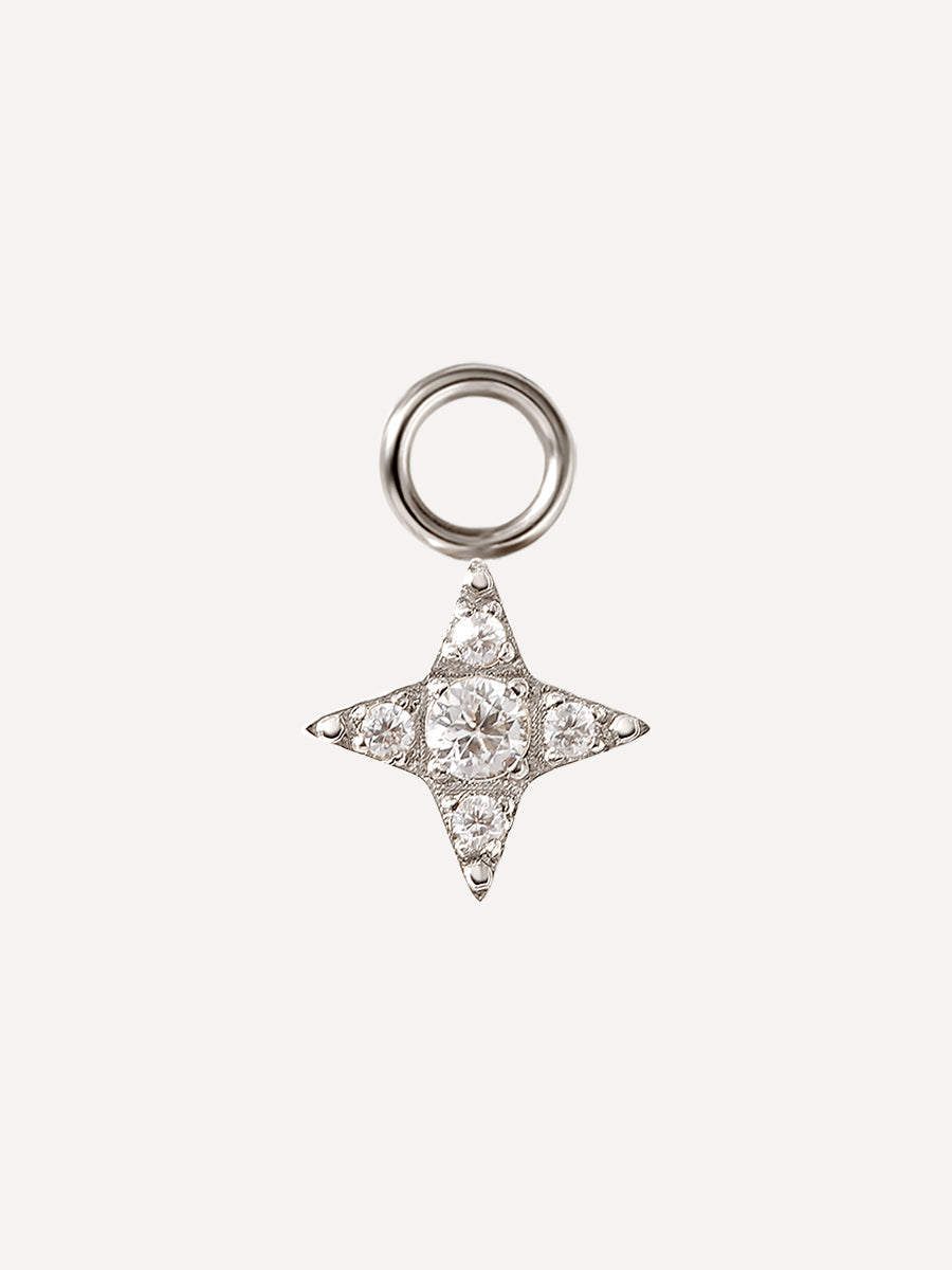 8,5x8,5mm Eternal Polaris Charm Silber