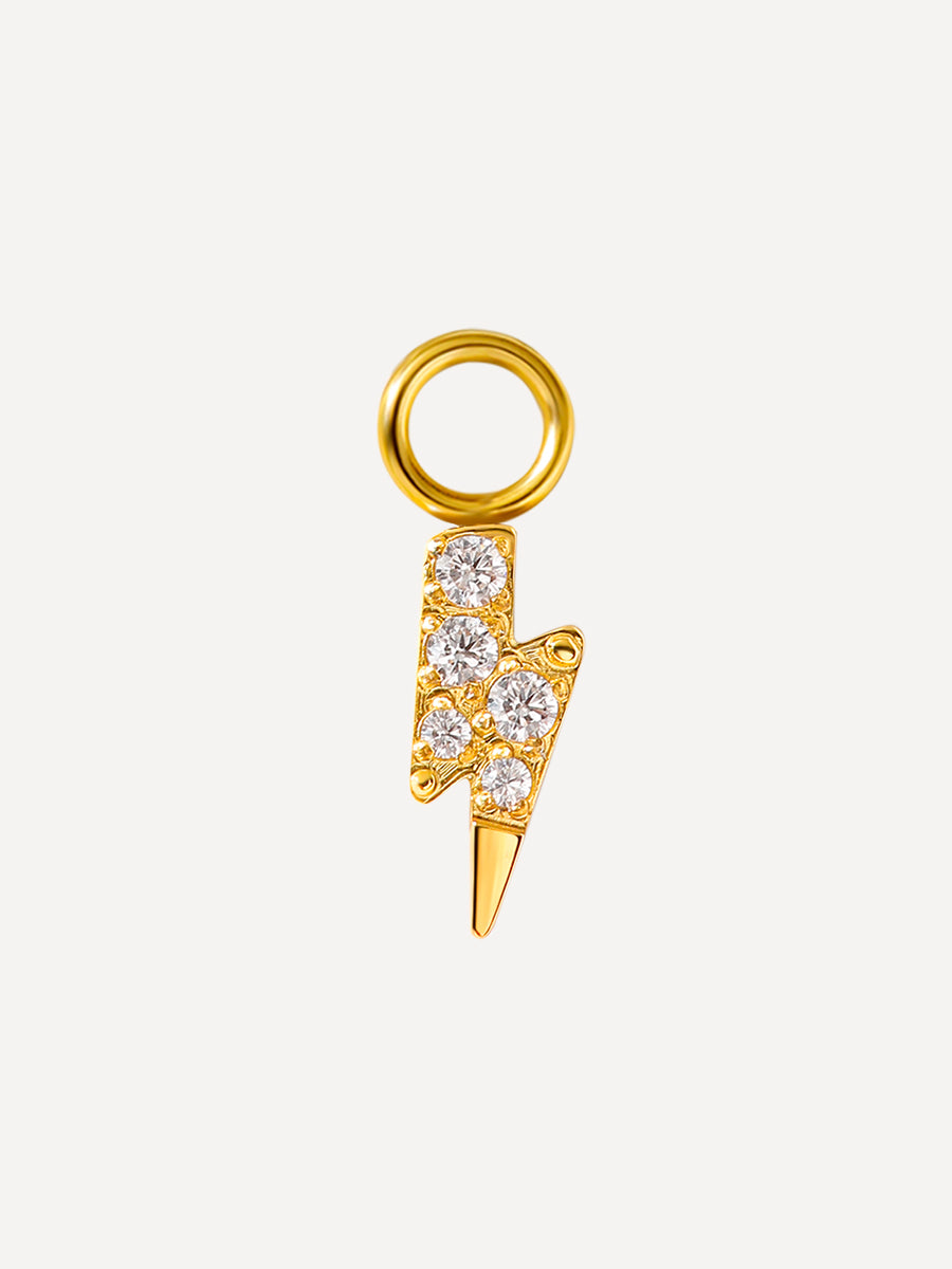 10x5mm Dynamic Spark Charm Gold