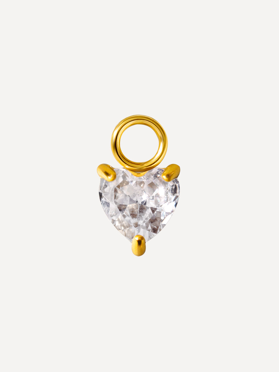 6.5x7.2mm Unique Love Earring Charm