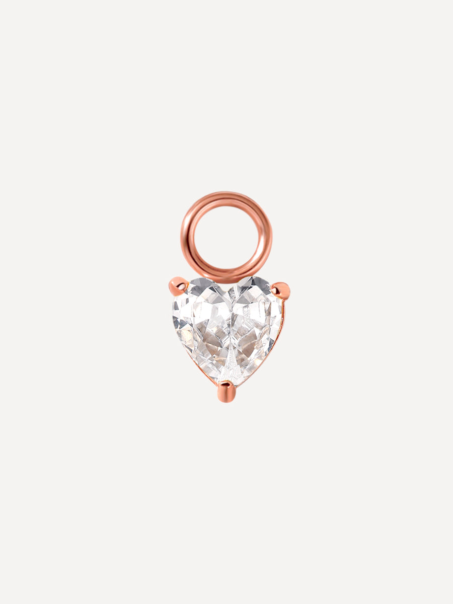 5,5x5,5mm Sincere Love Charm Rosegold