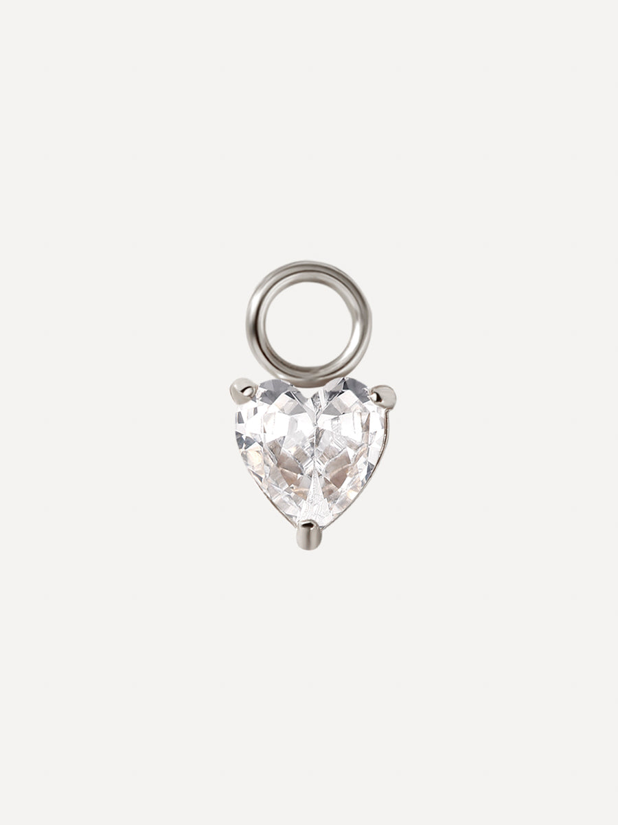 5,5x5,5mm Sincere Love Charm Silber