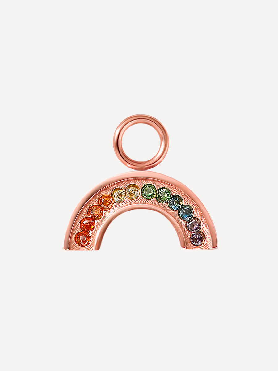6x12mm Shining Rainbow Charm Rosegold