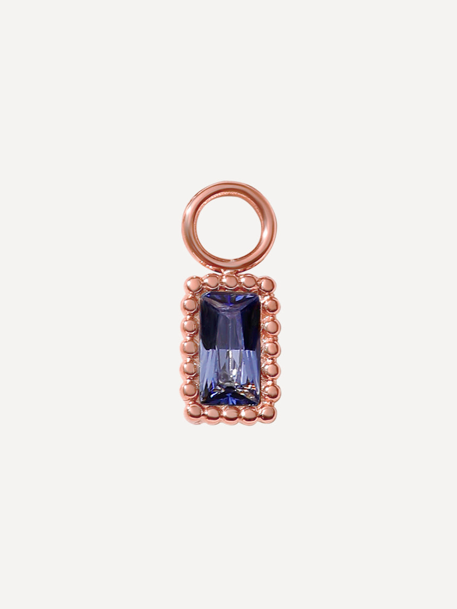 7x5mm Violet's Dream Charm Rosegold