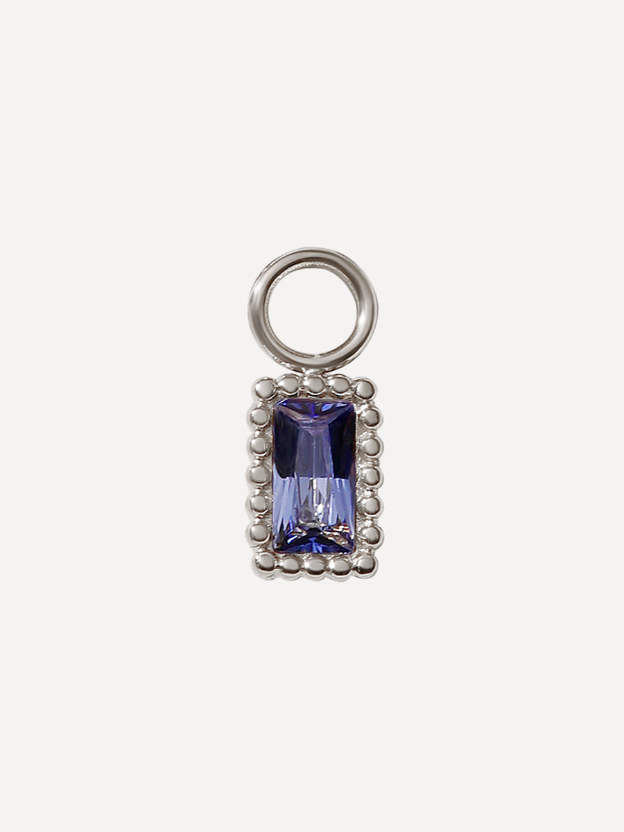 7x5mm Violet's Dream Charm Silber
