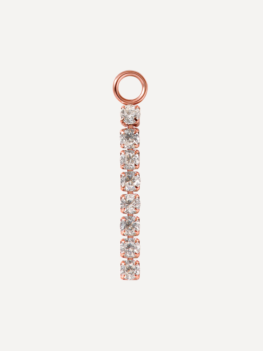 21x2,5mm Aurora Drop Charm Rosegold