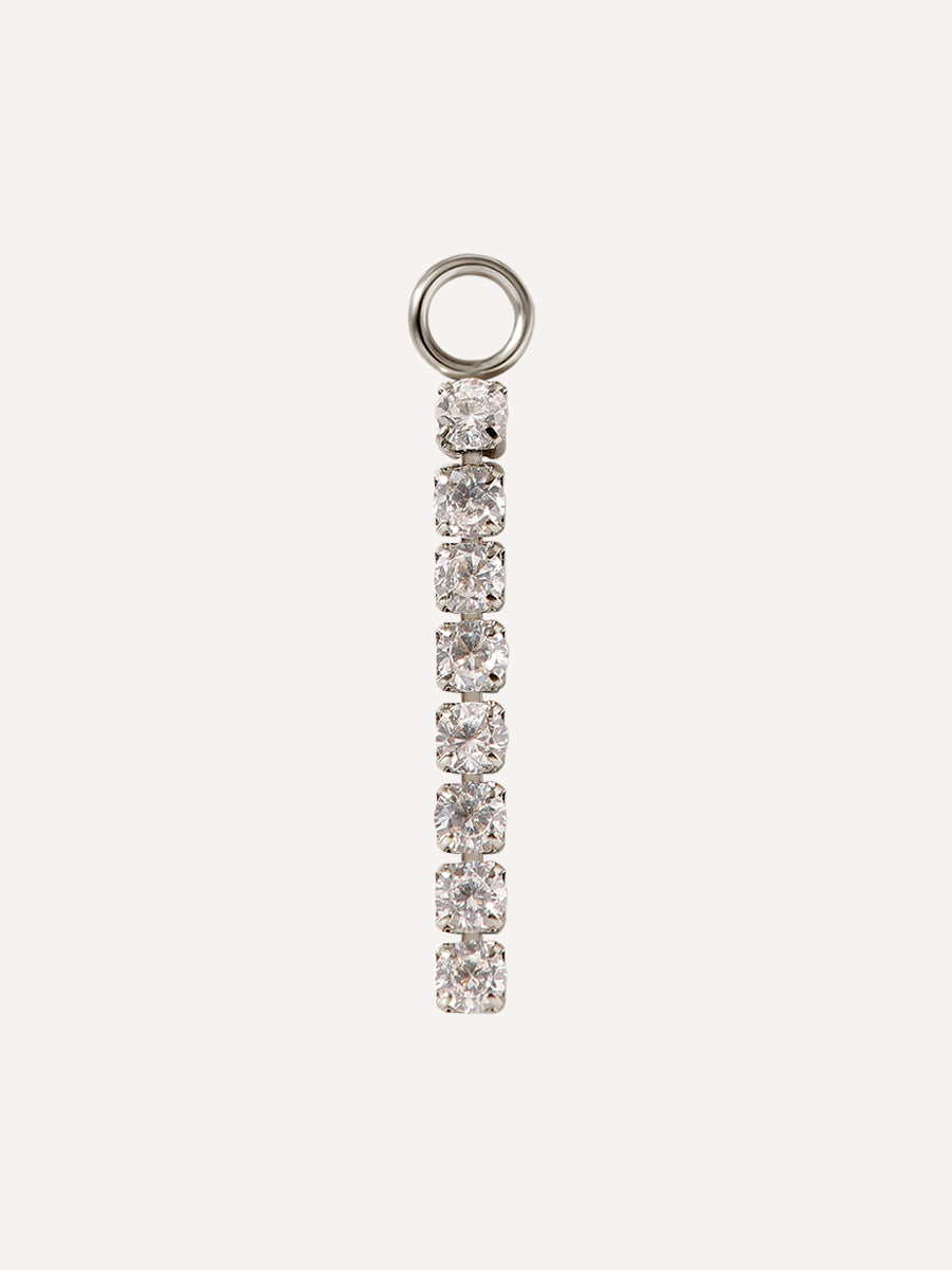 21x2,5mm Aurora Drop Charm Silber