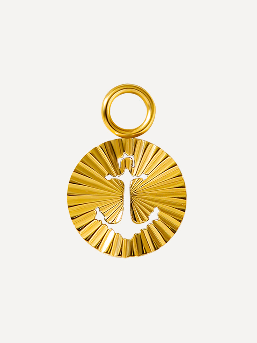 10x10mm Anchor Charm Gold