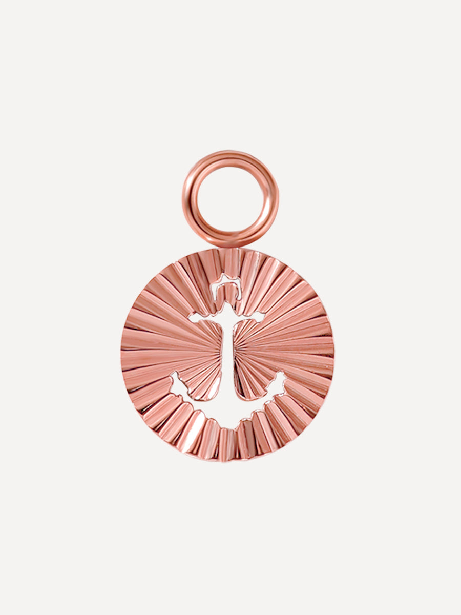 10x10mm Anchor Charm Rosegold
