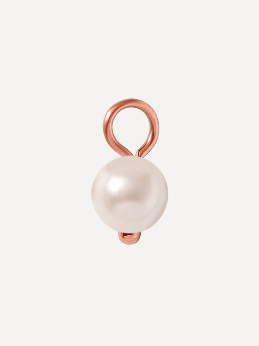 6mm Unique Pearl Charm Rosegold