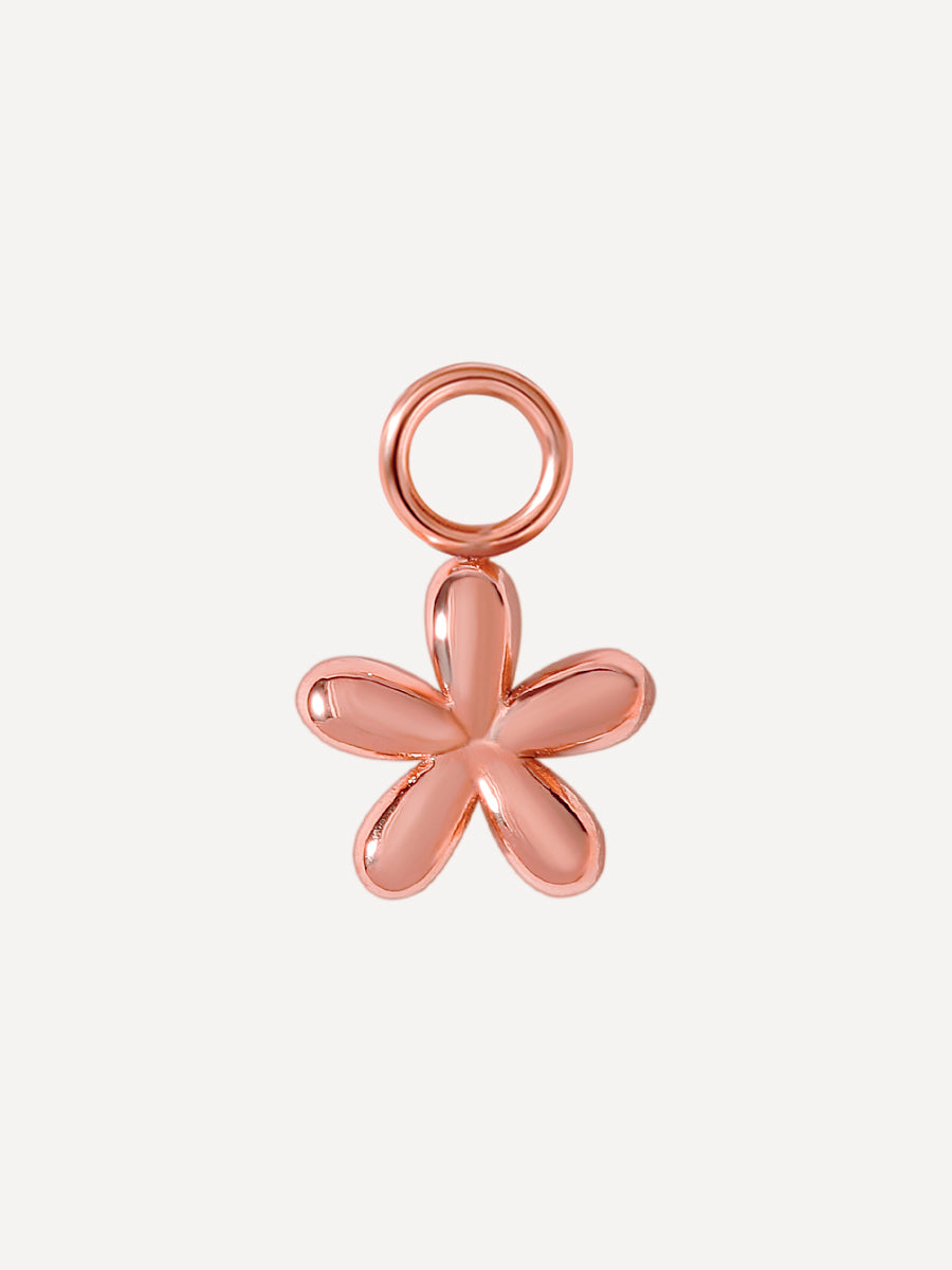 8x8mm Floral Breeze Charm Rosegold