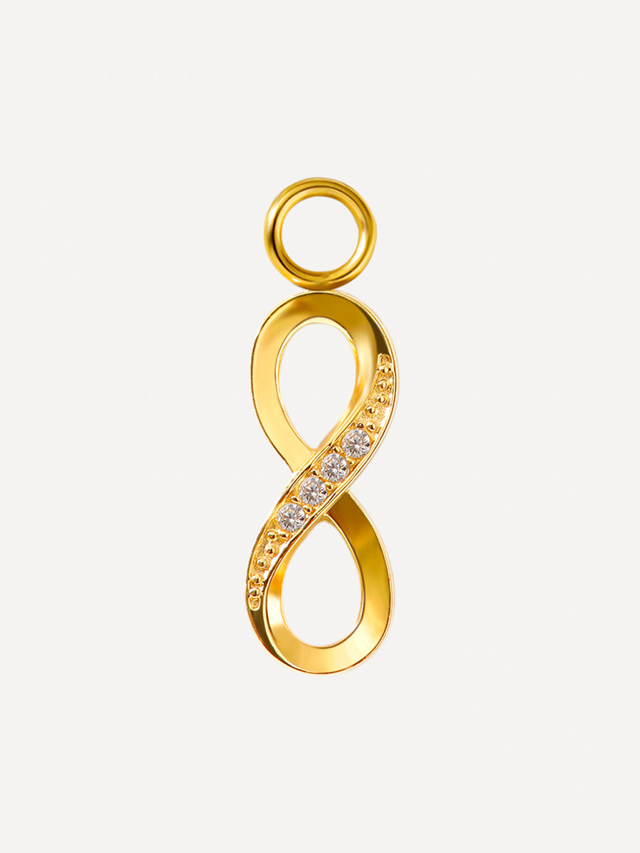 15x6mm Twilight Infinity Charm Gold