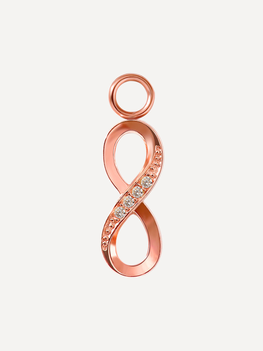 15x6mm Twilight Infinity Charm Rosegold