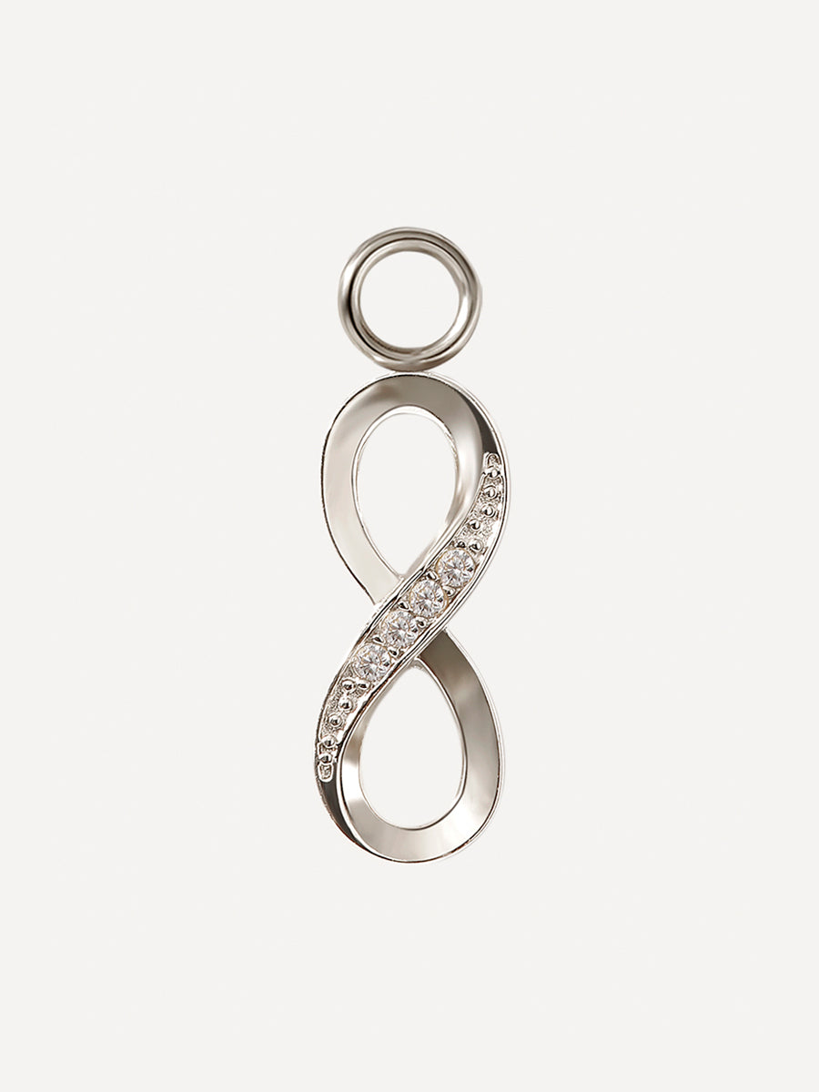 15x6mm Twilight Infinity Charm Silber