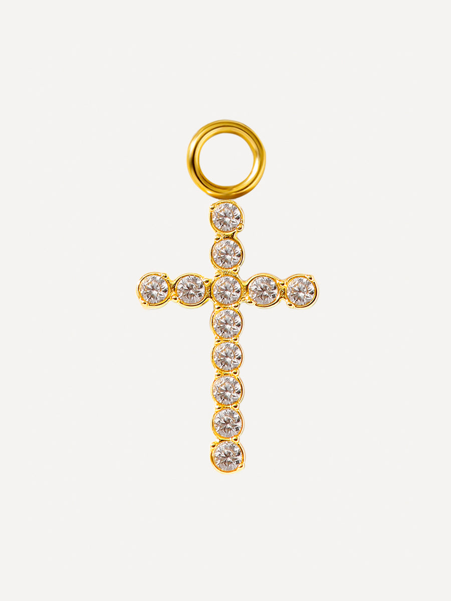 15x10mm Glorious Cross Charm Gold
