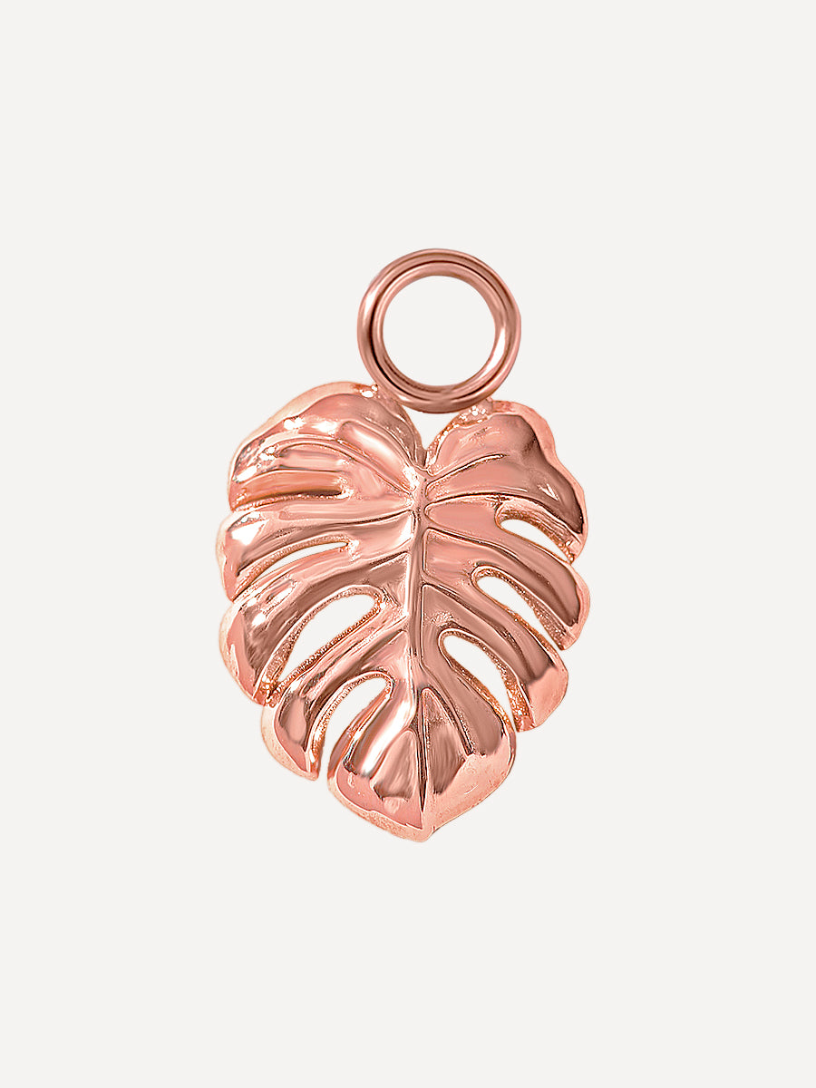 11,5x10mm Monstera Leaf Charm Rosegold