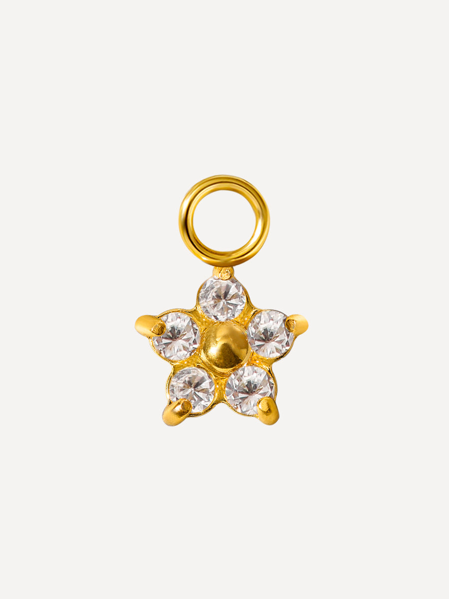 8x7mm Shining Floral Earring Charm