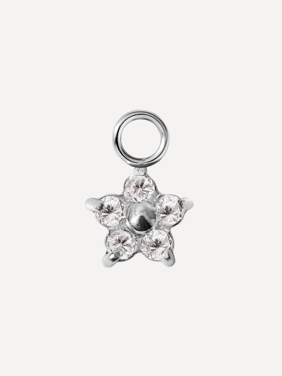 8x7mm Shining Floral Earring Charm
