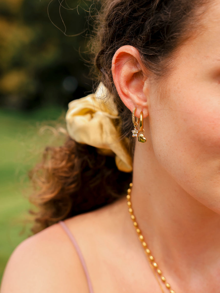 8x7mm Shining Floral Earring Charm