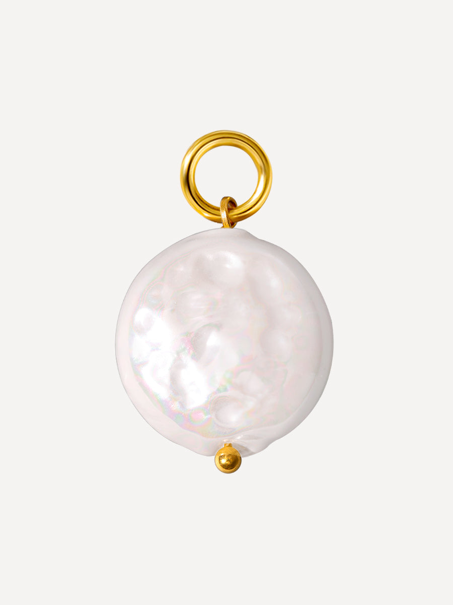 12x12mm Disc Pearl Earring Charm